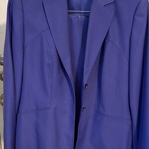 Anne Klein Vibrant Purple Skirt Suit Jacket.